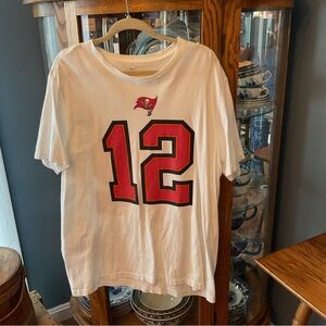 Tampa Bay Buccaneers #12 White Tee Tom Brady XL